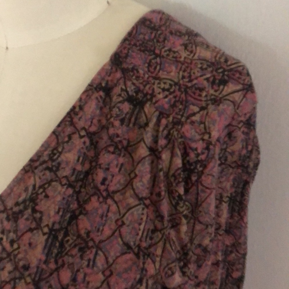 Peruvian Connection Wrap Style Printed Dress - image 5